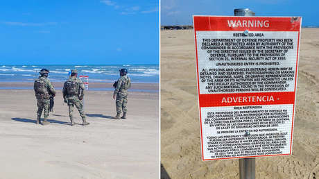 El misterio de los carteles de EE.UU. que aparecieron en una playa mexicana