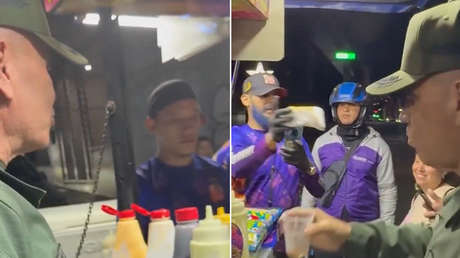 VIDEO: Ministro de Defensa de Venezuela disfruta de un perro caliente en calle de Caracas