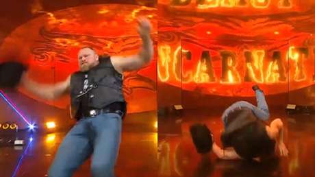 Caída de la 'Bestia': el luchador más temible de la WWE sufre un aparatoso resbalón en vivo y así reacciona