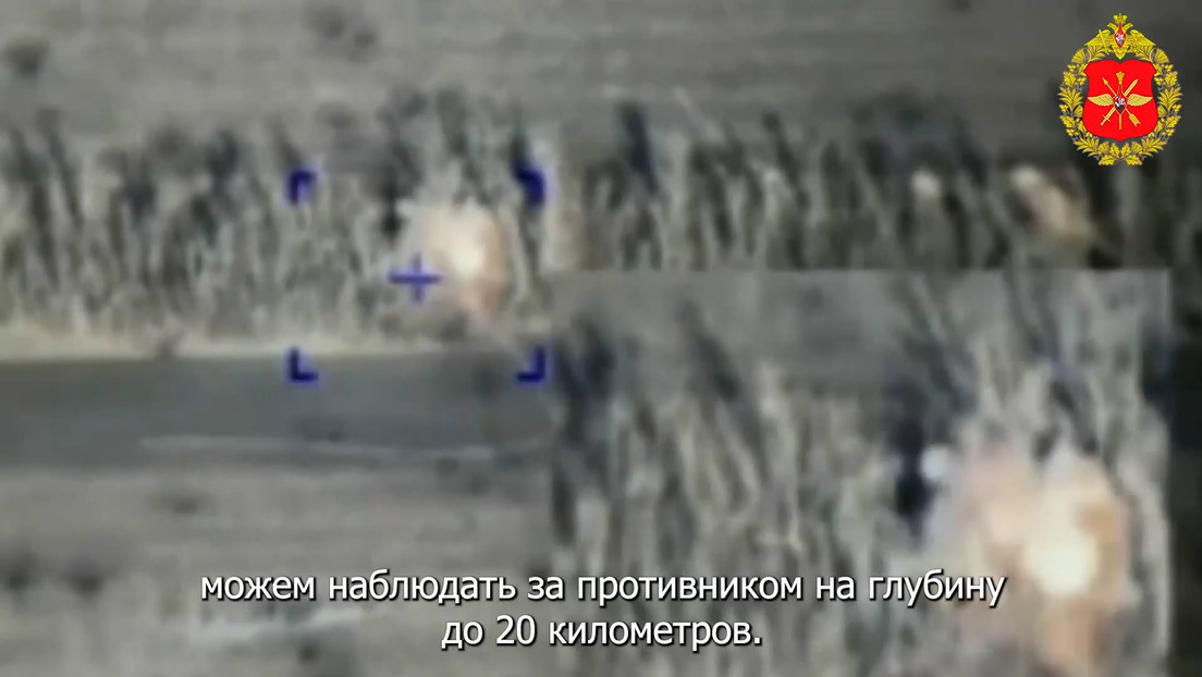VIDEO: Drones rusos detectan posiciones y suministros ucranianos y guían ataque de artillería