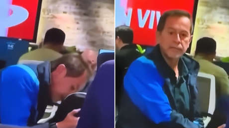 VIDEO: Hombre casi besa a una colega antes de advertir que estaba en una transmisión en vivo