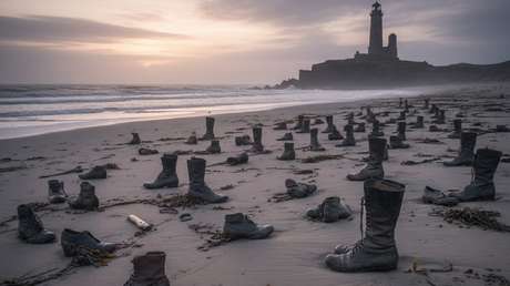 Enigma tras la aparición de cientos de zapatos victorianos en una playa