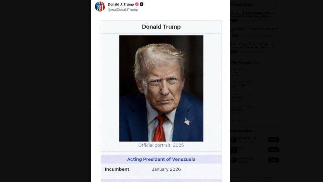 Trump publica imagen que lo proclama 