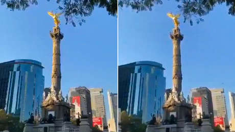 VIDEO: Famoso monumento oscila visiblemente durante el potente sismo que sacudió México