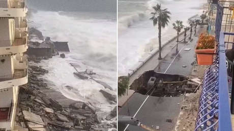"¡Madonna! ¡Madonna!": torrentes arrasan Sicilia y destruyen calles y costa (VIDEO)