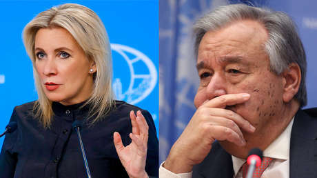 "Tiene que pasar a trabajar en la OTAN": Zajárova lanza duro mensaje a Guterres por sus palabras sobre Crimea y Donbass