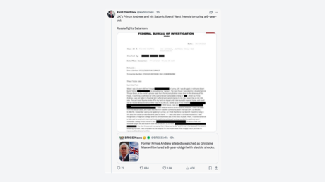 "Satanistas": Enviado de Kremlin sobre el expríncipe Andrés y sus socios vinculados al caso Epstein