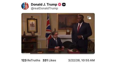 "Aterrador, aterrador": Trump se burla de Starmer compartiendo un 'sketch' (VIDEO)