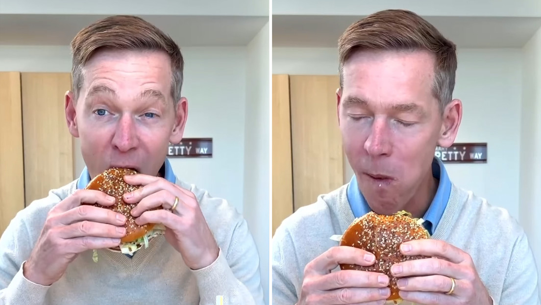El CEO de McDonald's intenta corregir su polémico pequeño mordisco a hamburguesa (VIDEO)