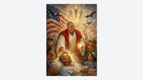 Trump comenta la imagen en la que aparecía como Jesús sanador