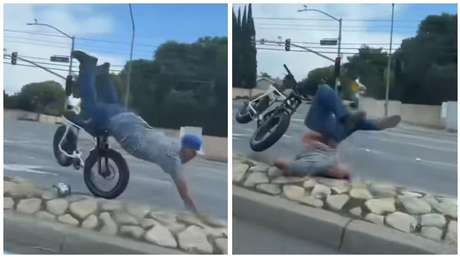 Karma instantáneo: roba una bici y por poco termina en el hospital (VIDEO)