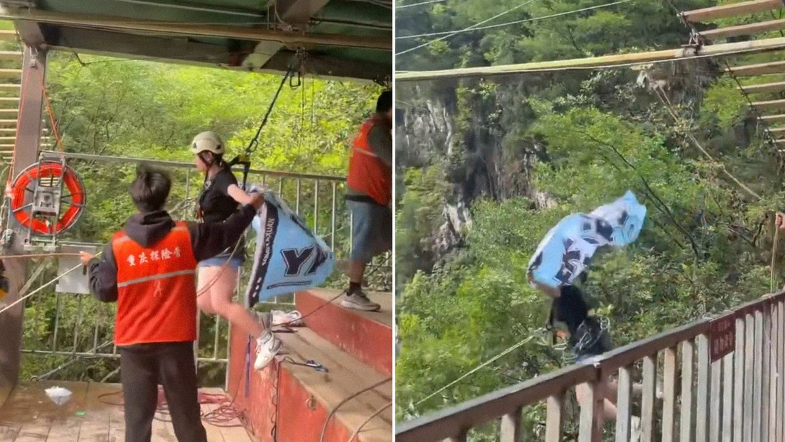 Turista muere por el fallo de una tirolesa en China (FUERTE VIDEO) - RT