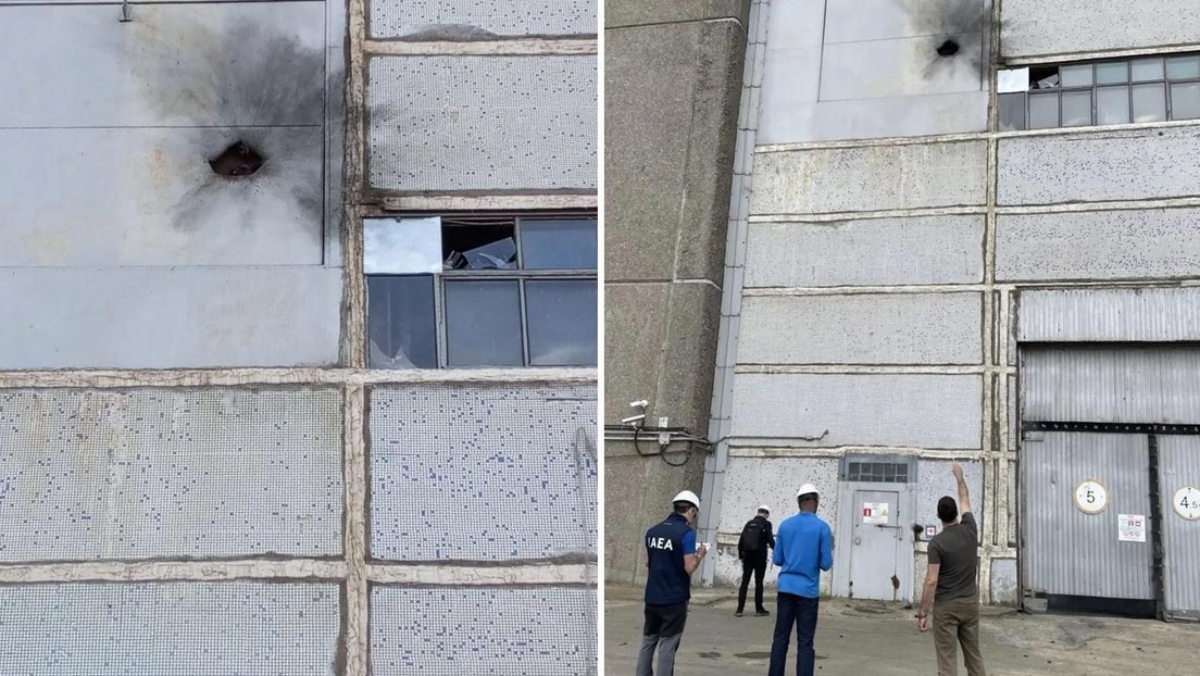 FOTO del agujero en un edificio de la central nuclear más grande de Europa tras el ataque de Kiev