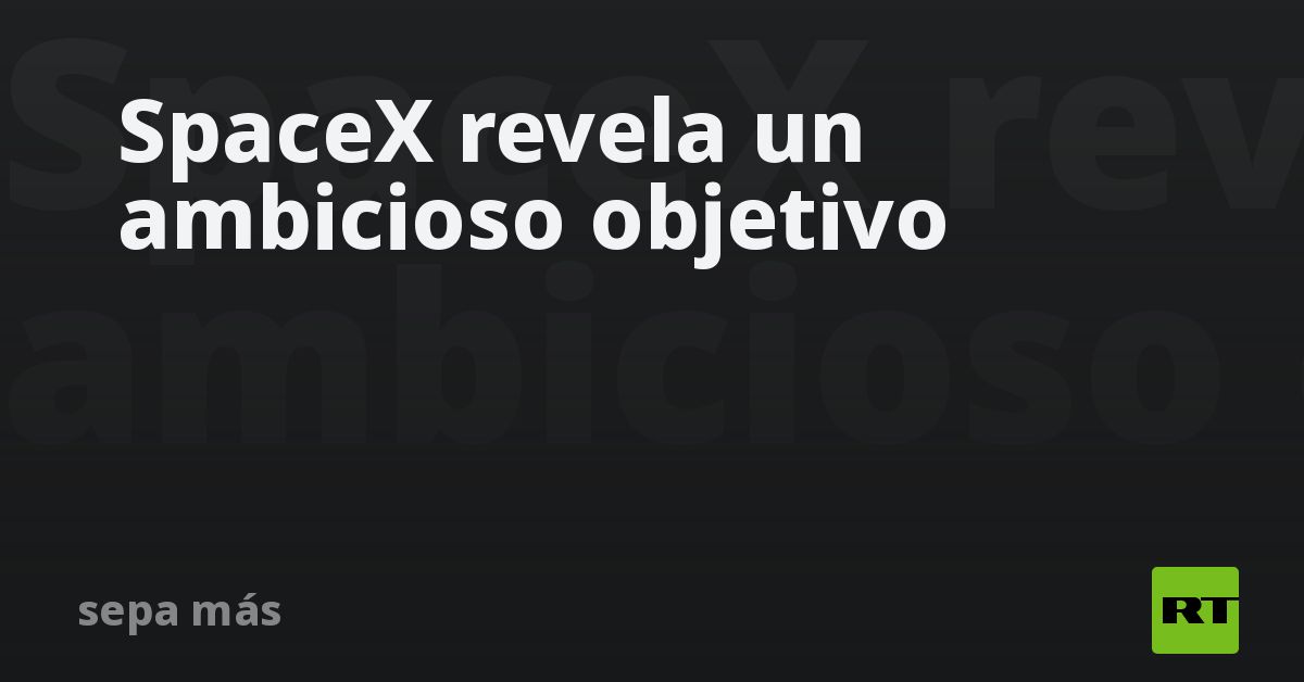 SpaceX revela un ambicioso objetivo