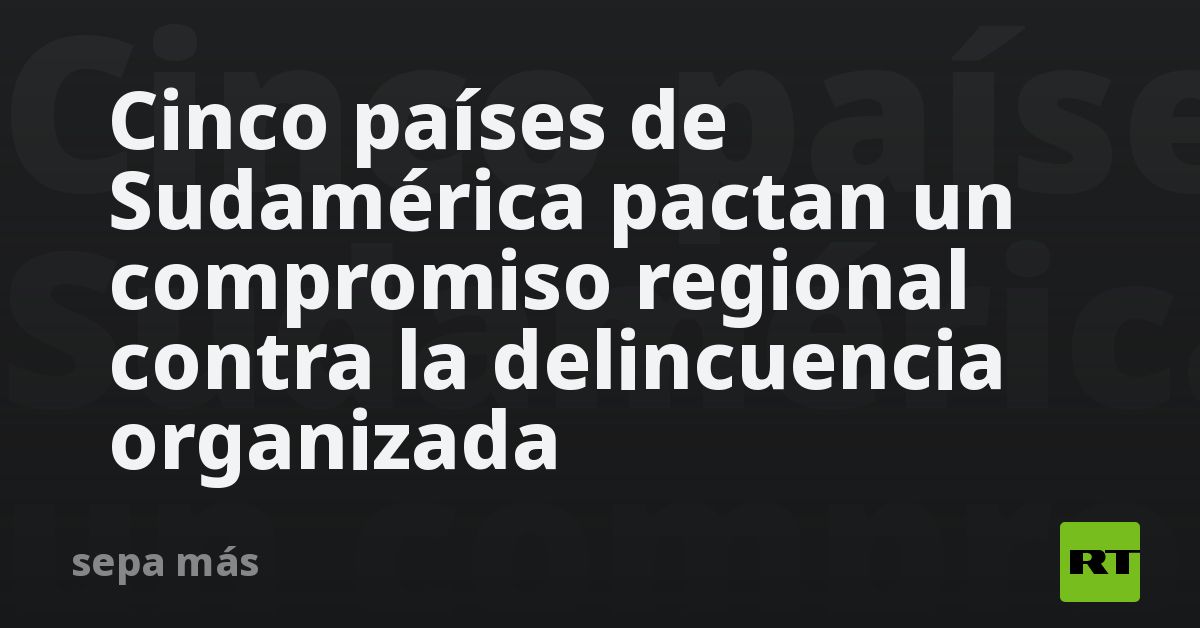 Cinco países de Sudamérica pactan un compromiso regional contra la delincuencia organizada