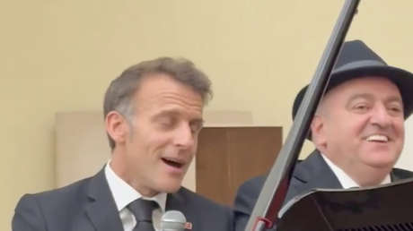 Macron activa su 'modo cantante' durante visita diplomática en Armenia (VIDEO)