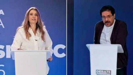 "Circo" y "payasada": Candidata presidencial debate sola en Colombia ante rival creado con IA