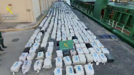 España muestra la mayor incautación de cocaína de la historia (VIDEO)