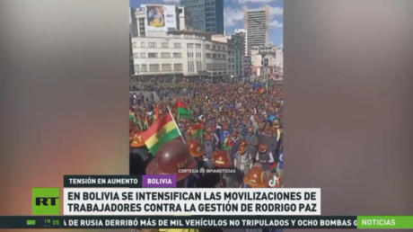 En Bolivia se intensifican las movilizaciones de trabajadores contra la gestión de Rodrigo Paz