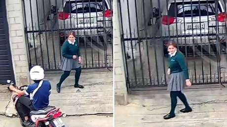 VIDEO: Un vecino frustra descarado intento de secuestro de estudiante a plena luz de día