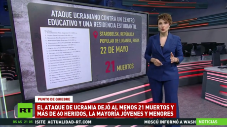 El ataque de Ucrania dejó al menos 21 muertos y más de 60 heridos, la mayoría jóvenes y menores