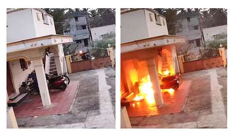 Rechazado y furioso: espeluznante momento en que joven incendia la casa de una mujer con un coctel molotov (VIDEO)