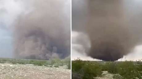 VIDEO: Un fuerte tornado azota al estado mexicano de Coahuila