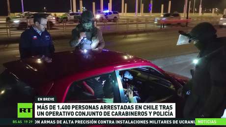 Más de 1.400 personas arrestadas en Chile tras un operativo conjunto de carabineros y la policía