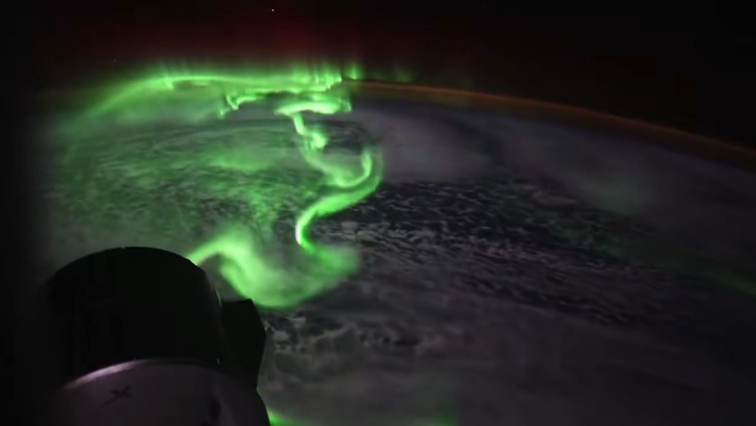 Así se vio desde el espacio una aurora austral que dejó conmovida a una astronauta