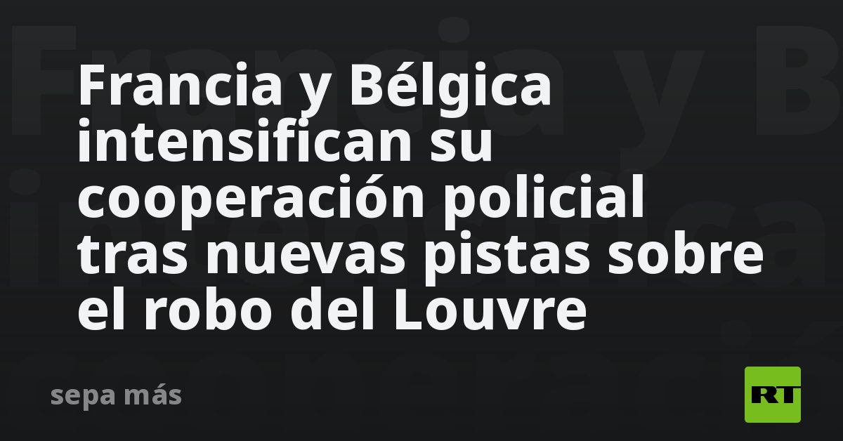 Francia y Bélgica intensifican su cooperación policial tras nuevas pistas sobre el robo del Louvre