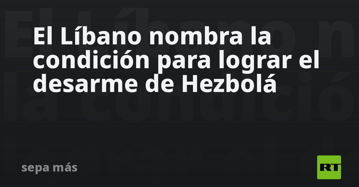 El Líbano nombra la condición para lograr el desar