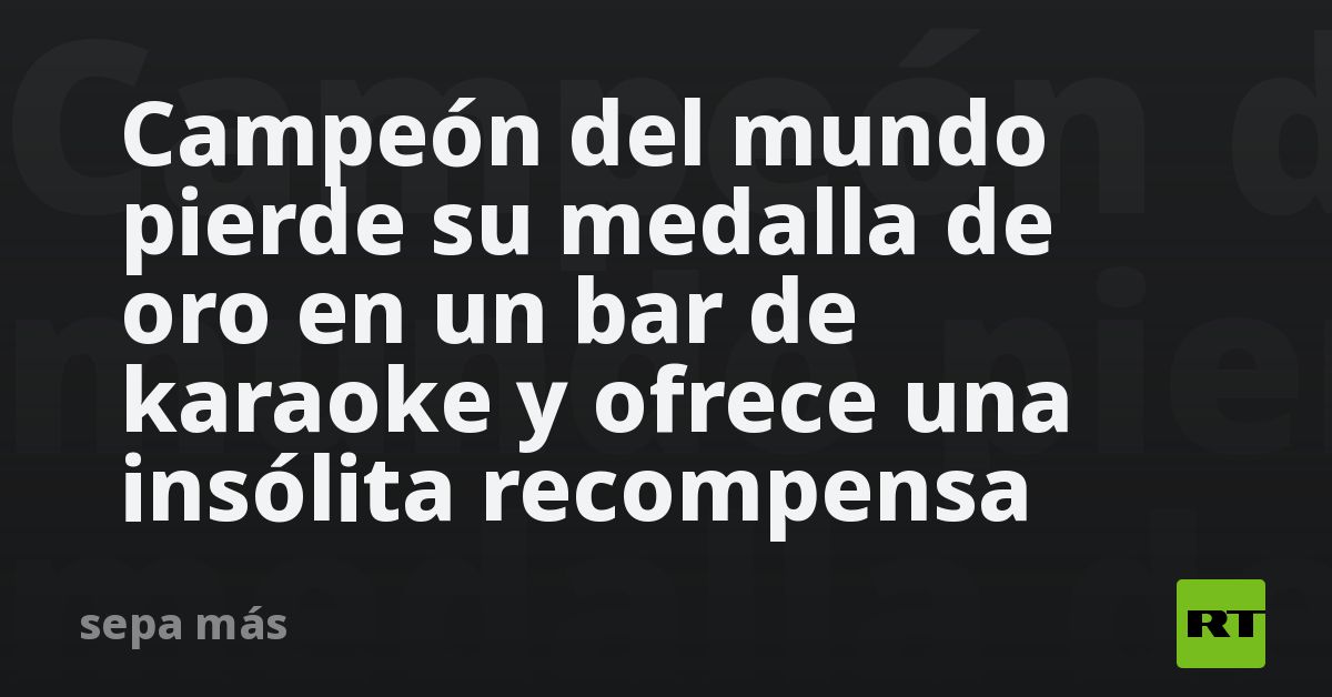 Campeón del mundo pierde su medalla de oro en un b