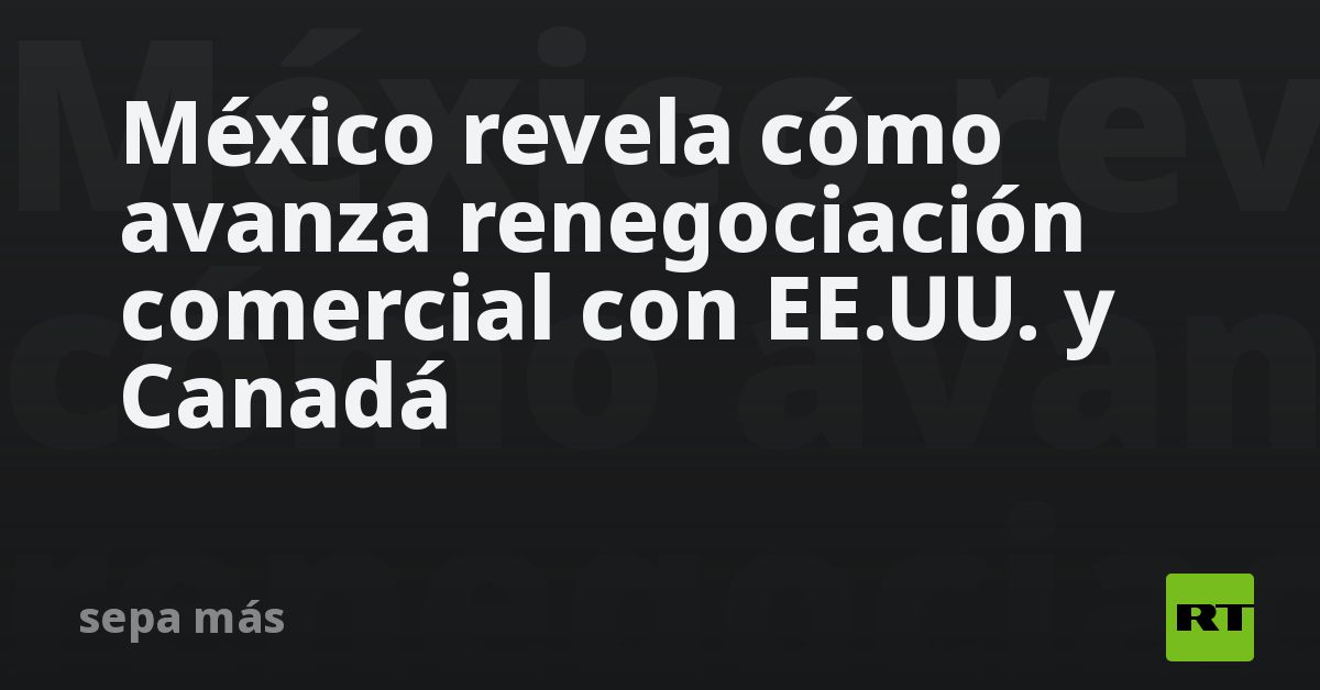 México revela cómo avanza renegociación comercial 