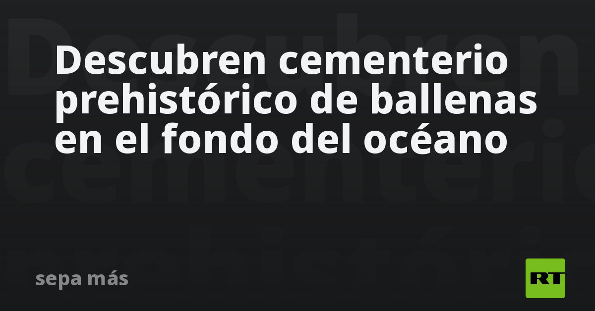 Descubren cementerio prehistórico de ballenas en e