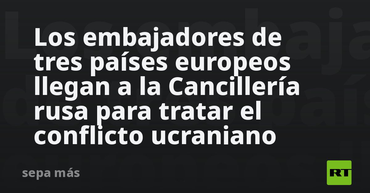 Los embajadores de tres países europeos llegan a l