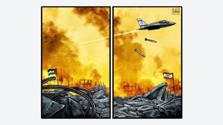 FOTO: Caricatura resume ataques de Israel contra el Líbano y Palestina