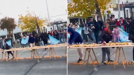 Argentinos 'se comen' un intento de récord Guinness (VIDEO)