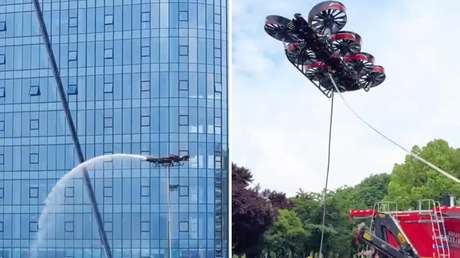 Segundos que deciden: China muestra un poderoso dron contraincendios (VIDEO)