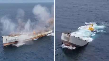 VIDEO: La Marina de México hunde un buque con este propósito ecológico