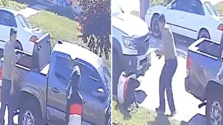 Tratan de robarle a un hombre a punta de pistola y se llevan desagradable sorpresa  (VIDEO)