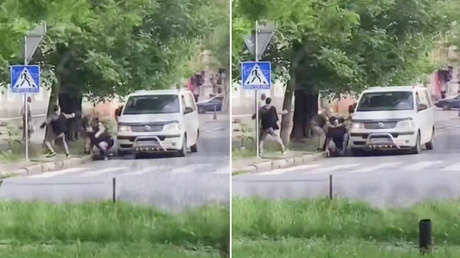 Movilizados rocían con gas a reclutadores ucranianos y protagonizan una fuga épica (VIDEO)