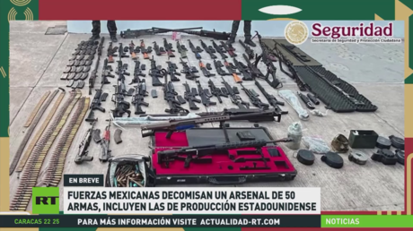 Fuerzas mexicanas decomisan arsenal de 50 armas, incluidas de fabricación estadounidense