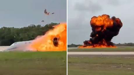 VIDEO: El momento del accidente mortal de un jet privado en 