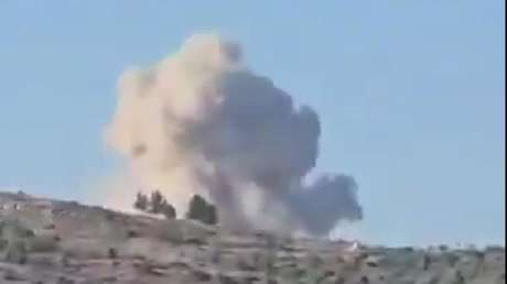 VIDEO: Momento del impacto de un proyectil sobre un asentami