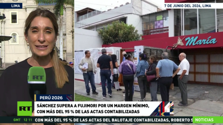 Sánchez supera a Fujimori por un márgen mínimo, con más del 95 % de las actas contabilizadas