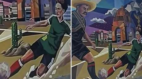 Una Frida Kahlo 'futbolista' desata un aluvión de burlas y m