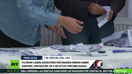 Fujimori lidera escrutinio por margen mínimo sobre Sánchez, con más del 98 % de actas contabilizadas