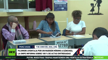 Fujimori aventaja por un margen mínimo a Sánchez; la ONPE informa sobre 100 % de actas entregadas