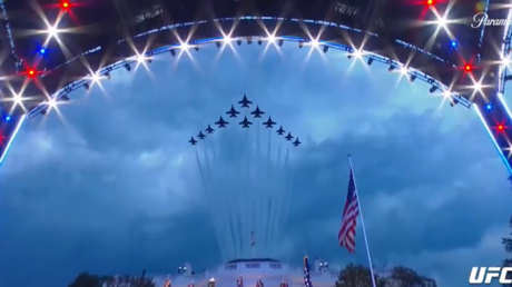 VIDEO: Cazas sobrevuelan la Casa Blanca durante la apertura del evento 'UFC Freedom 250'