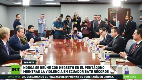 Noboa se reúne con Hegseth en el Pentágono